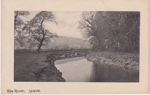 Vintage postcard the river - vintage,