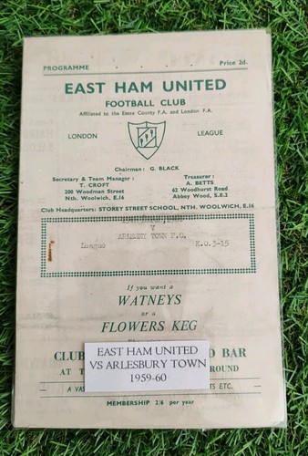 Programma calcio east ham - east,