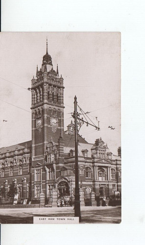 Postcard east ham - postcard., town